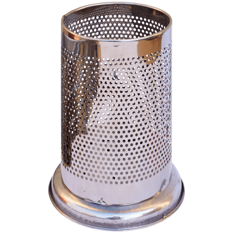 Suport tacamuri inox perforat 16cm argintiu Adison